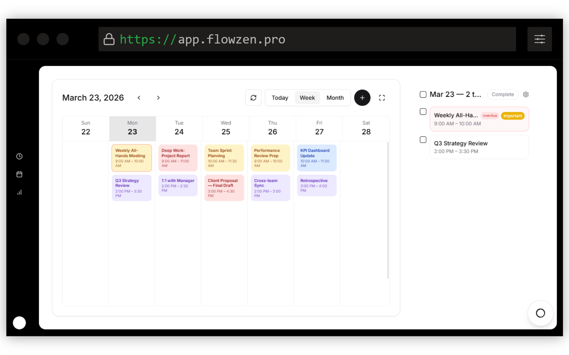 FlowZen Calendar